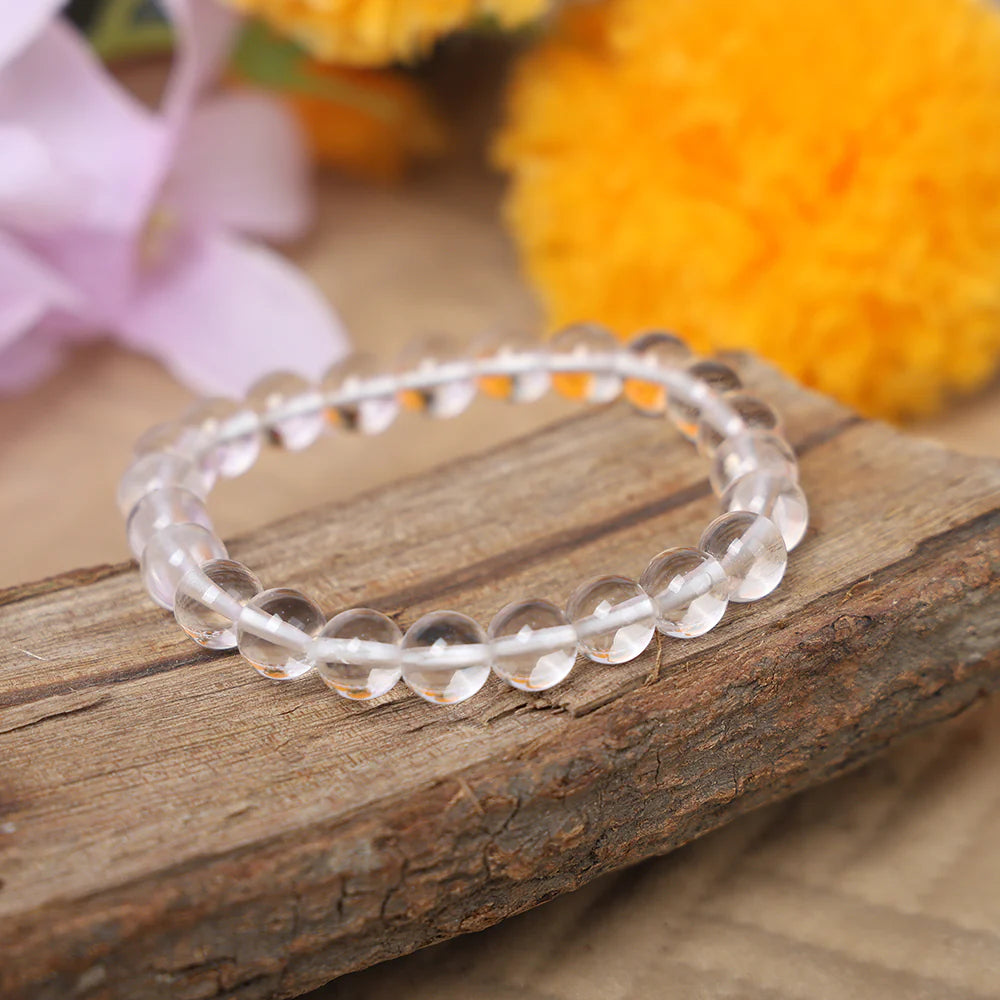 Crystal Quartz Bracelet – Clear Healing Stone